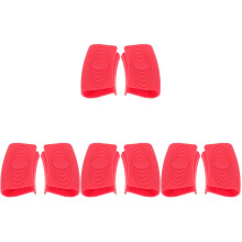 8Pcs Red Silicone Pan Handle Covers Heat-Insulated Pot Grip Sleeves