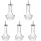 5Pcs Small Glass Bitters Bottles Gold Decorative Wine Holders 1