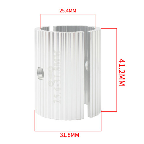 2Pièces Convertisseurs Guidon Aluminium Argent Durable 2