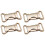 4Pièces Boucles Métal Accessoire Ceinture Sac Élégant Résistant 1