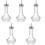 5Pcs Small Glass Bitters Bottles Gold Decorative Wine Holders 4