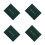 4Pièces Porte-Diplômes Vert Coussiné Présentation Certificats 1