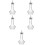 5Pcs Small Glass Bitters Bottles Gold Decorative Wine Holders 8
