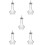 5Pcs Small Glass Bitters Bottles Gold Decorative Wine Holders 9