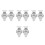 16Pcs Silver Stainless Steel Hasp Latches Spring Loaded for Boxes 5