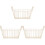 3Pcs Beige Metal Wire Basket for Bread Fruit and Table Storage 1