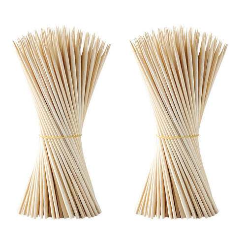 2000Pièces Bâtons Bambou Khaki Jetables Pour Barbecue Grillades 1