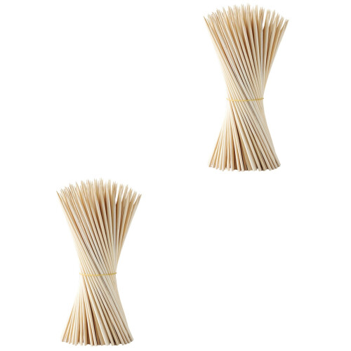 2000Pièces Bâtons Bambou Khaki Jetables Pour Barbecue Grillades 2