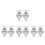 16Pcs Silver Stainless Steel Hasp Latches Spring Loaded for Boxes 9