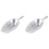 2Pcs Silver Aluminum Food Scoop Ice Cube for Kitchen Use 1