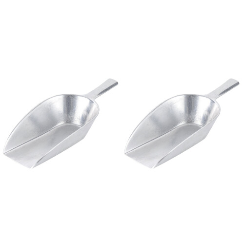 2Pcs Silver Aluminum Food Scoop Ice Cube for Kitchen Use