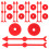 40Pcs Plastic Arrow Game Red Desktop Toy for Game Night 2
