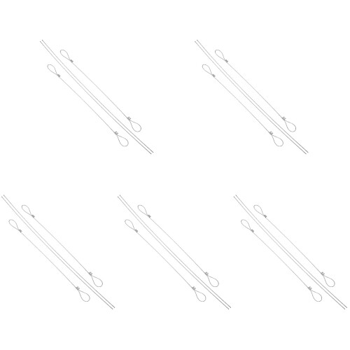 5Sets Metal Picture Hanging Wire Kit Durable Silver Wire for Frames