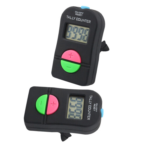 4Pcs Four-Digit Black LED Display Reversible Digital Counting Clicker 1