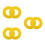 6Pcs Vehicle Shock Absorption Rubber Rings Yellow Auto Buffer Cushions 4