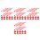 40Pcs Plastic Arrow Game Red Desktop Toy for Game Night 7
