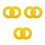 6Pcs Vehicle Shock Absorption Rubber Rings Yellow Auto Buffer Cushions 5