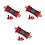 3Pcs Red Titanium Alloy Central Suitable for Mtb Folding Bikes 4
