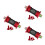 3Pcs Red Titanium Alloy Central Suitable for Mtb Folding Bikes 5