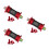 3Pcs Red Titanium Alloy Central Suitable for Mtb Folding Bikes 6