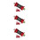 3Pcs Red Titanium Alloy Central Suitable for Mtb Folding Bikes 8