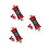 3Pcs Red Titanium Alloy Central Suitable for Mtb Folding Bikes 9