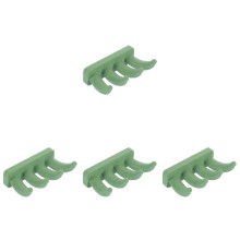 4Pcs Small Green Silicone Adhesive Hooks for Key Hat Coat Towel Holder