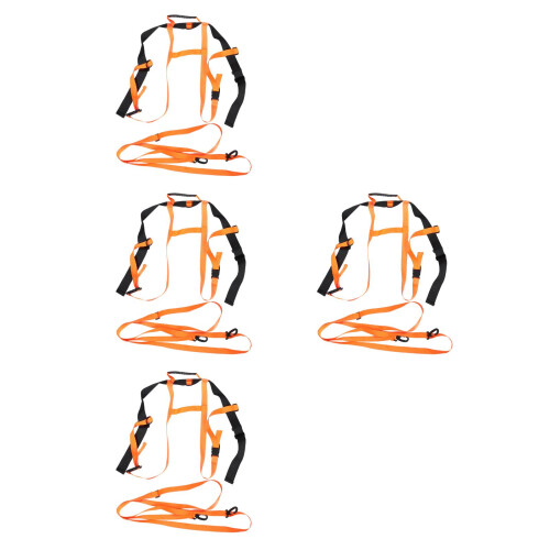 4Pcs Ski Harness Adjustable Nylon Skiing Traction Straps
