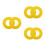 6Pcs Vehicle Shock Absorption Rubber Rings Yellow Auto Buffer Cushions 7