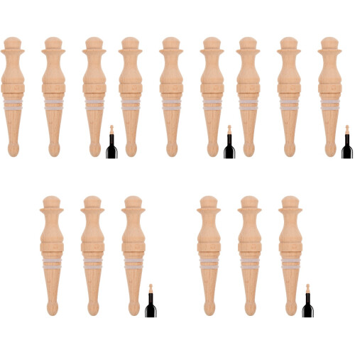 15Pcs Stoppers Wooden Bulk Beige Plugs 1