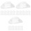 60Pcs Tiny White Plastic Cowboy Hats for DIY Doll and Craft Projects 3