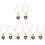 8Pcs Durable Black Aluminum Letter Charms Chain for Decorative Use 1