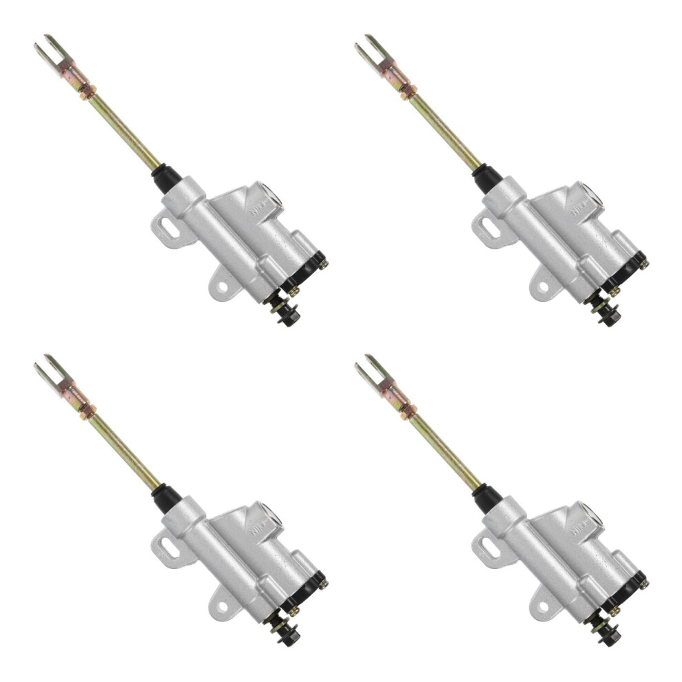 4Pcs Atv Motorcycle Rear Brake Hydraulic Master Cylinder Silver 3713122729533
