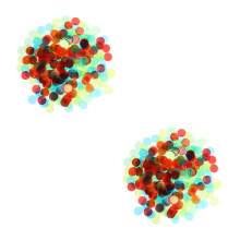 2Sets Clear Plastic Chips Colorful Markers for Fun Learning Play