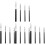 16Pcs Black Professional Painting Ruling Pens Plastic Metal Draw Tools 1