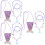 3Sets Paarse Kralen Schelp Ketting En Armband Set 7