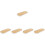 5Pcs Elegant Oval Vanity Tray White Bamboo ABS for Home Storage 5