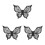 3Pcs Silicone Butterfly Eye Liner Stencils Black Reusable Makeup Tool 4