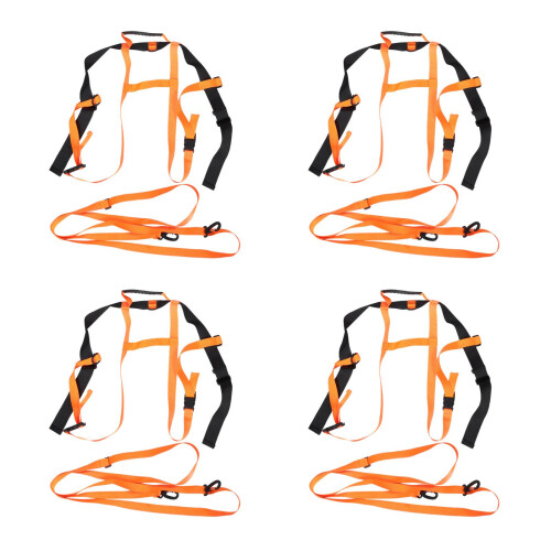 4Pcs Ski Harness Adjustable Nylon Skiing Traction Straps 2