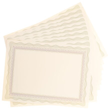 10Pcs Blank Khaki Certificate Paper A4 for Office School Printing