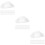 60Pcs Tiny White Plastic Cowboy Hats for DIY Doll and Craft Projects 8