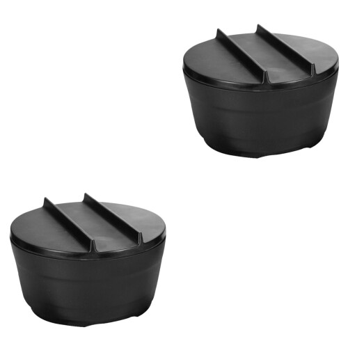 2Pcs Black Multipurpose Bowls for Salad, Noodles, and Fruit Storage 2