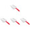 4Pcs Red Stainless Steel Beach Mesh Set with Comfortable Grip 10