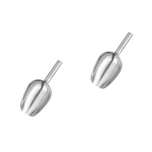 2Pcs Metal Ice Scoop Stainless Steel Candy for Home and Bar Use