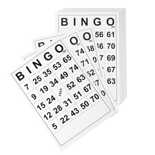 4Pcs Assorted Color Game Cards Disposable Number Matching Paper