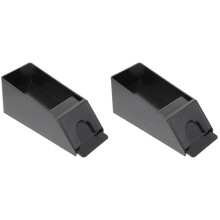 2Pcs Household Compact Card Dealer Black Plastic Reusable Desktop Shoe