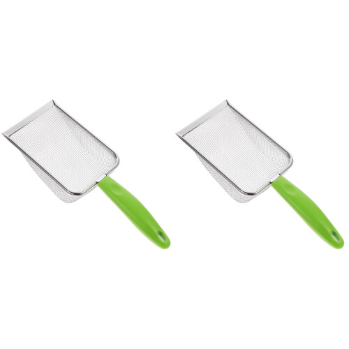 2Pcs Lightweight Green Beach Mesh Stainless Steel Tool