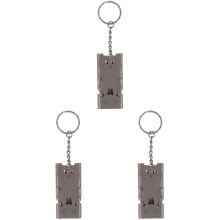 3Pcs Dark Grey Stainless Steel Dog and Whistles Portable