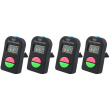 4Pcs Four-Digit Black LED Display Reversible Digital Counting Clicker
