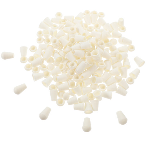 200Pcs White Rope Locks for Clothing Drawstring Stoppers DIY Craft Use 1